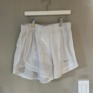 Nike exercise shorts in white
